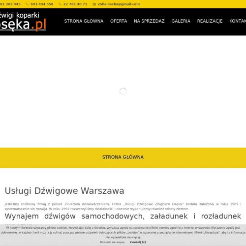 Wynajem dźwigu w Warszawie