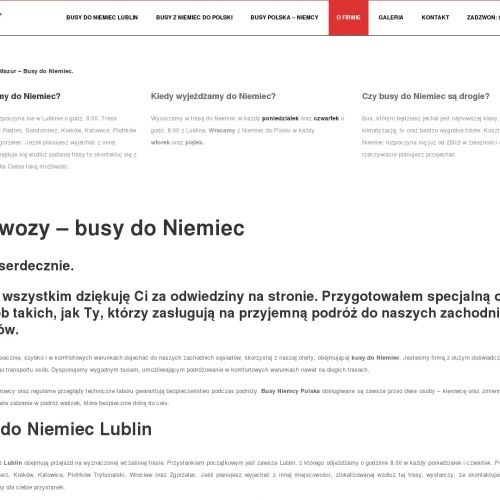 Lublin - przewozy polska niemcy