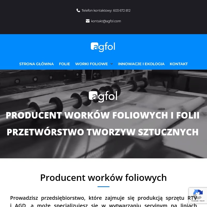 Worki foliowe przemysłowe