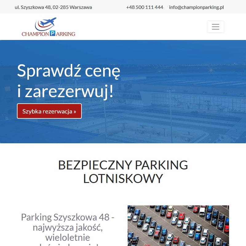 Parking lotnisko chopin Warszawa